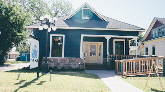 The exterior of the coffee shop